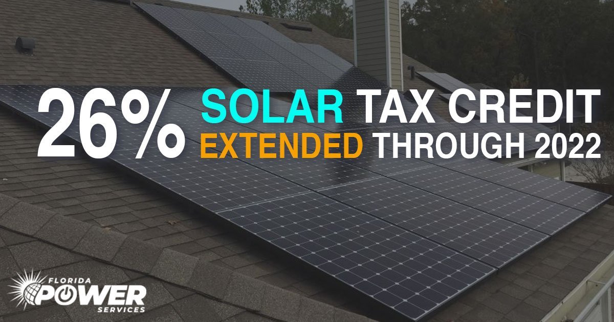 26% Solar Tax Credits Extended until 2022!