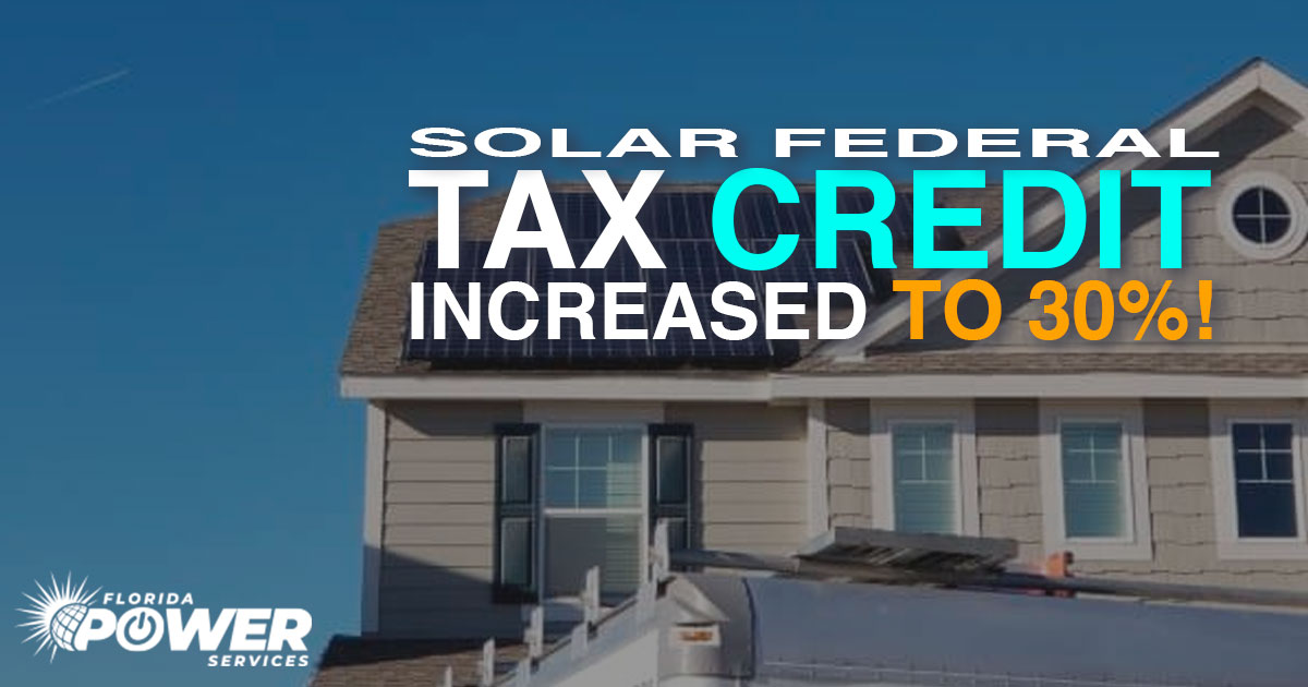 Solar Federal Tax Credit Increased to 30!